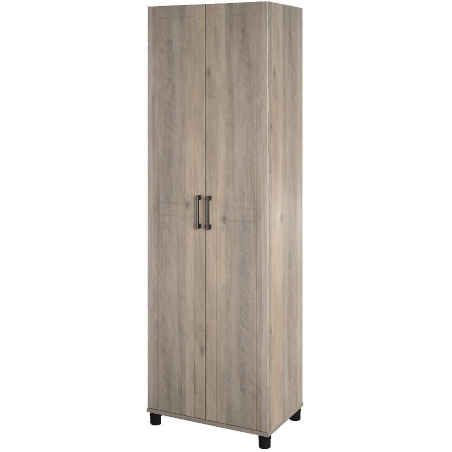Armoire de rangement tout usage Callahan en chêne gris, 24 po