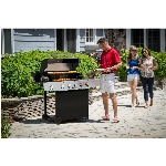 Barbecue au propane de 52 000 BTU à 3 brûleurs + 1 brûleur latéral + 1 brûleur saisir sur chariot, 805 pouces carrés