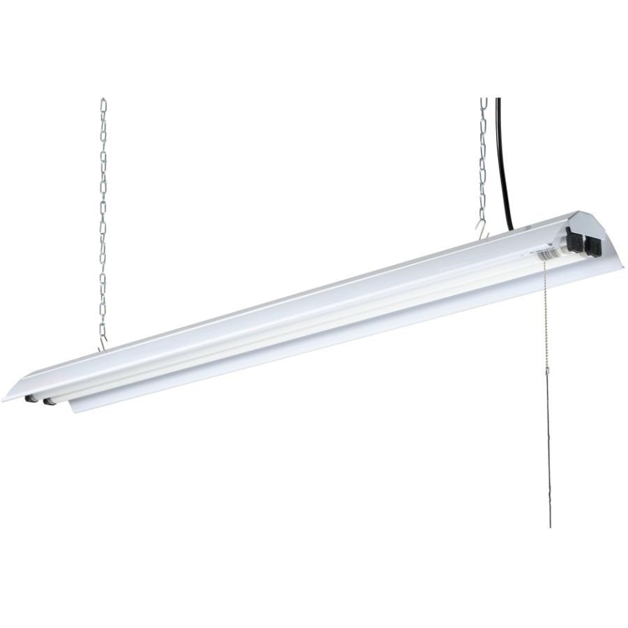 Luminaire fluorescent d'atelier à chaînette de 32 W, 2 x 48 po