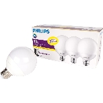 Paquet 3 ampoules à DEL G25 de 4,5 W à culot moyen, blanc doux