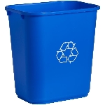 Corbeille de recyclage de 28 pintes, blanc