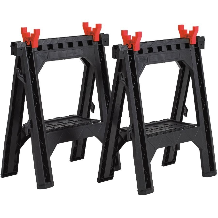 Paquet de 2 chevalets pliants compacts en poly