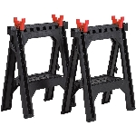 Paquet de 2 chevalets pliants compacts en poly