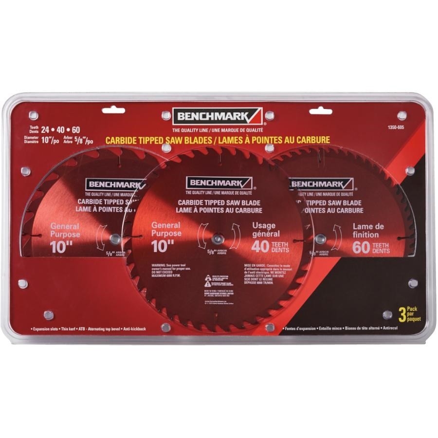Lot De 3 Lames Scie Circulaire 4 1/2" (24 Dents) - Pointe Carbure TCT, Arbre 3/8"