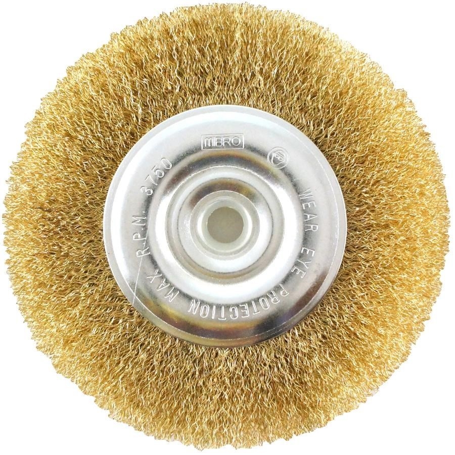 Brosse métallique de polissage de 6 x 1/2 x 1/2 po à grain fin