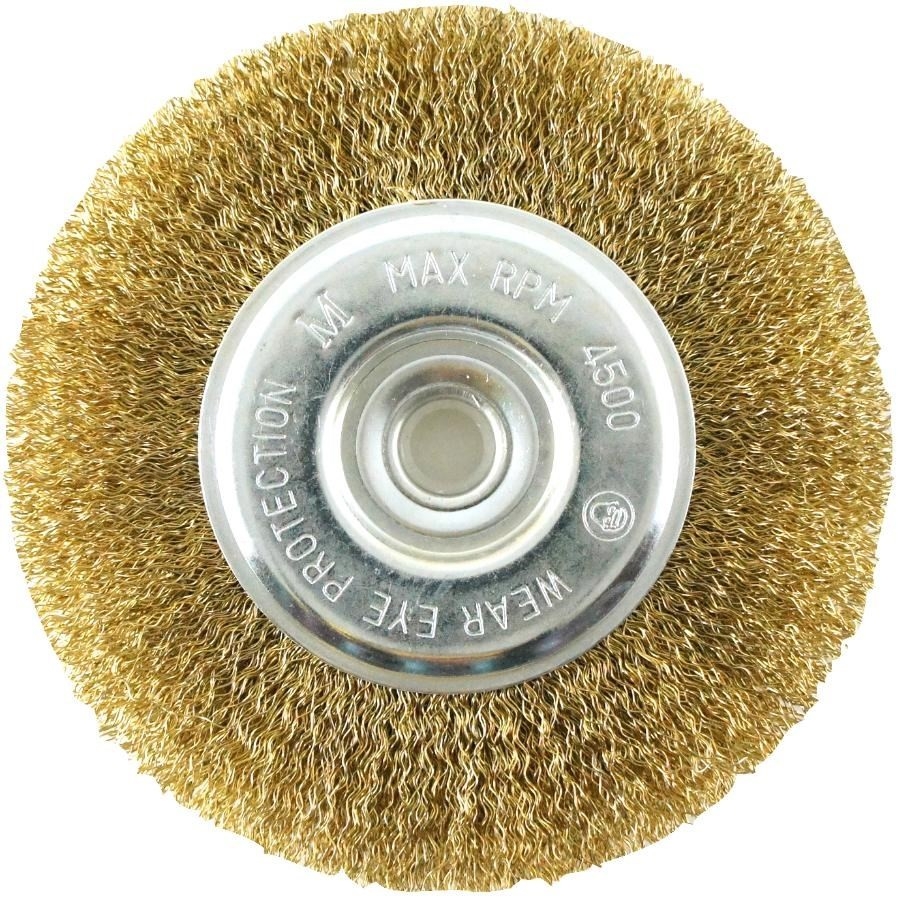 Brosse métallique de polissage de 6 x 1/2 x 1/2 po à gros grain