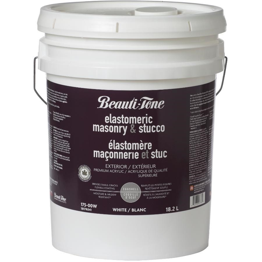 Peinture à l'acrylique élastomère blanc, 18,2 L