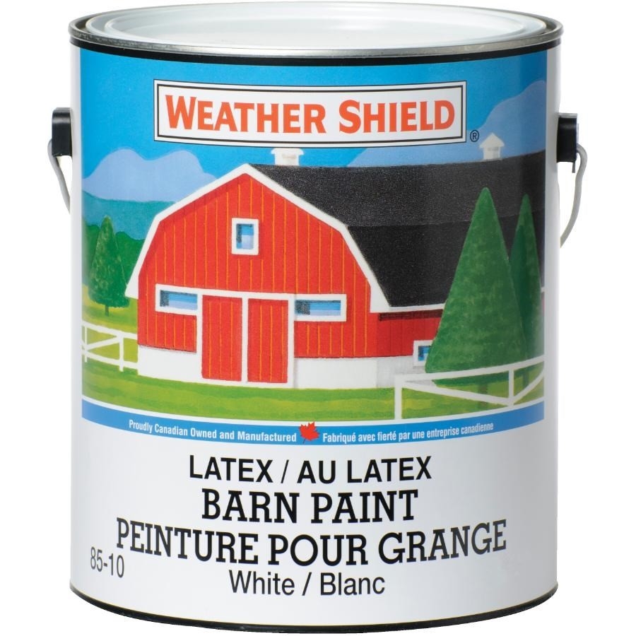 Peinture d'extérieur au latex pour grange, blanc 3,7 L