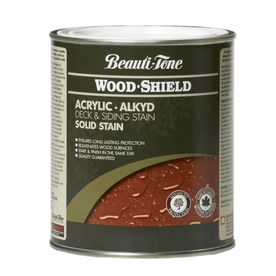 Teinture acrylique à l'alkyde opaque pour bois, base claire, 850 ml
