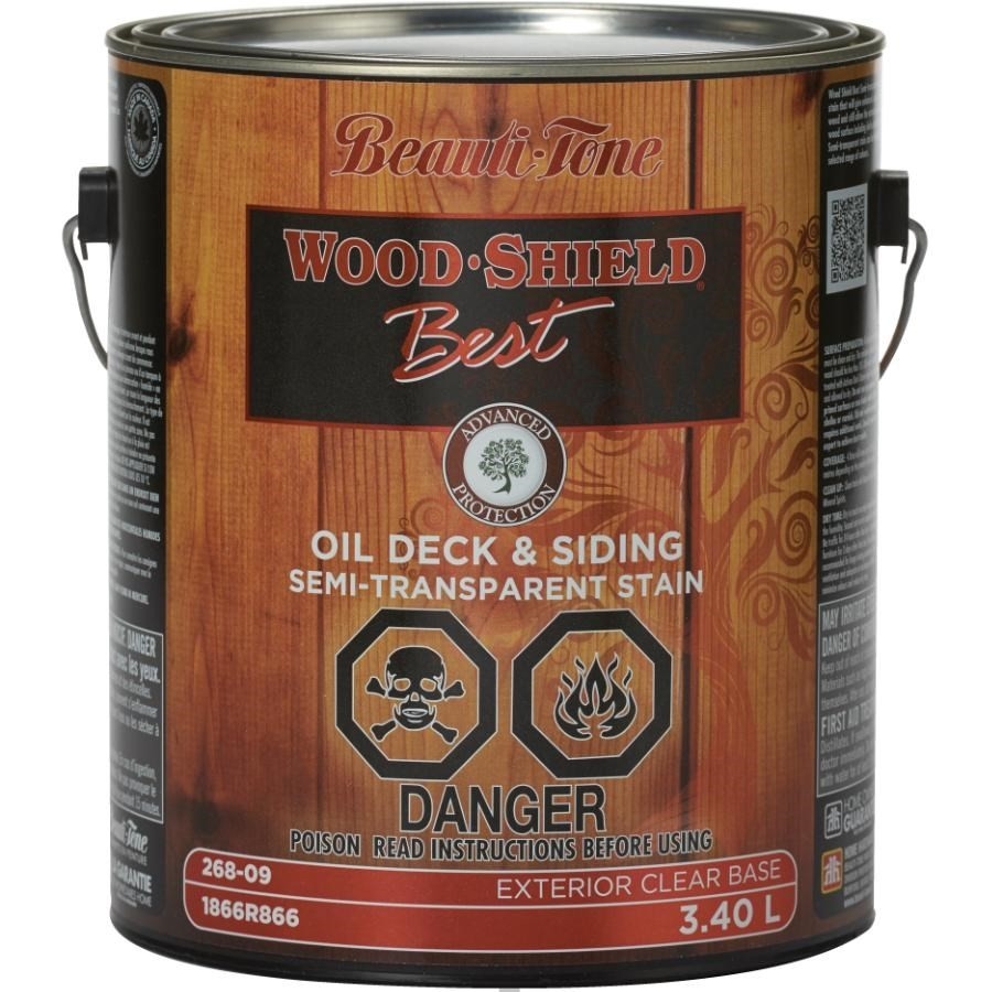 Teinture à l'alkyde semi-transparente pour bois, base claire, 3,4 l