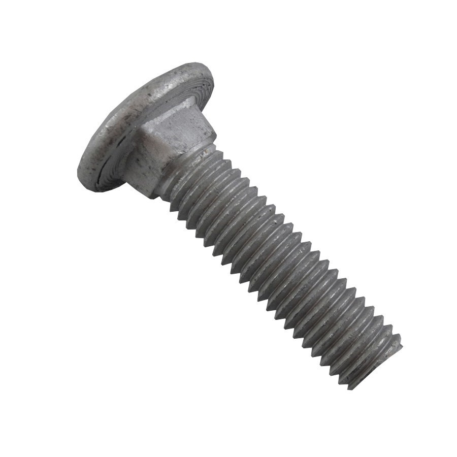 Boîte de 250 boulons de carosserie galvanisés à filets grossiers, 1/2 po x 2 po