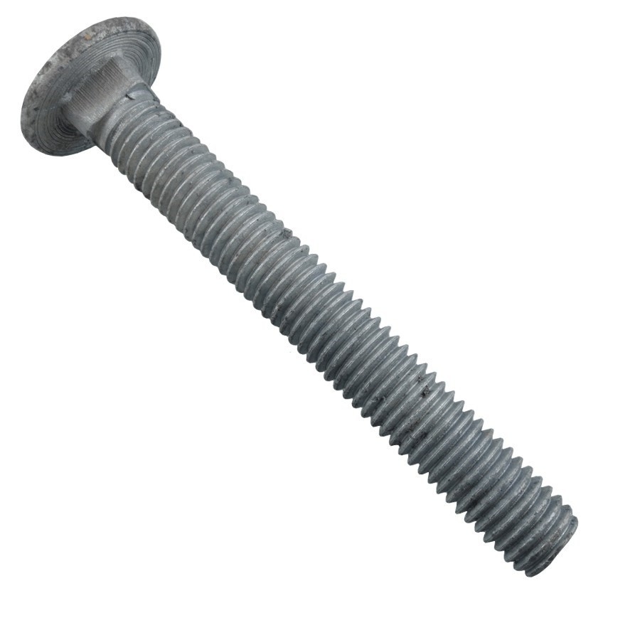Boîte de 125 boulons de carosserie galvanisés à filets grossiers, 1/2 po x 4 po