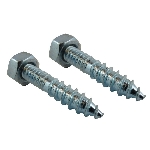 Paquet de 2 boulons-vis de 1/4 po x 1-1/2 po plaqués zinc avec écrous