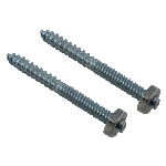 Paquet de 2 boulons-vis de 3/16 po x 2 po plaqués zinc avec écrous