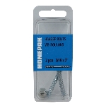 Paquet de 2 boulons-vis de 3/16 po x 2 po plaqués zinc avec écrous