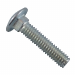 Boulon de carosserie no 2 plaqué zinc à filets grossiers, 3/8 po x 12 po