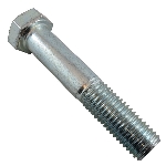 Boulon no 5 plaqué zinc à tête hexagonale à filets grossiers, 3/4 po x 4 po