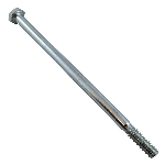 Boulon no 5 plaqué zinc à tête hexagonale à filets grossiers, 1/4 po x 5 po