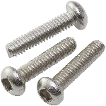 Paquet de 6 vis mécaniques en acier inoxydable à tête ronde, no 8-32 x 3/4 po