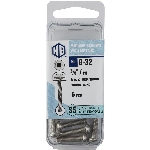 Paquet de 6 vis mécaniques en acier inoxydable à tête ronde, no 8-32 x 3/4 po
