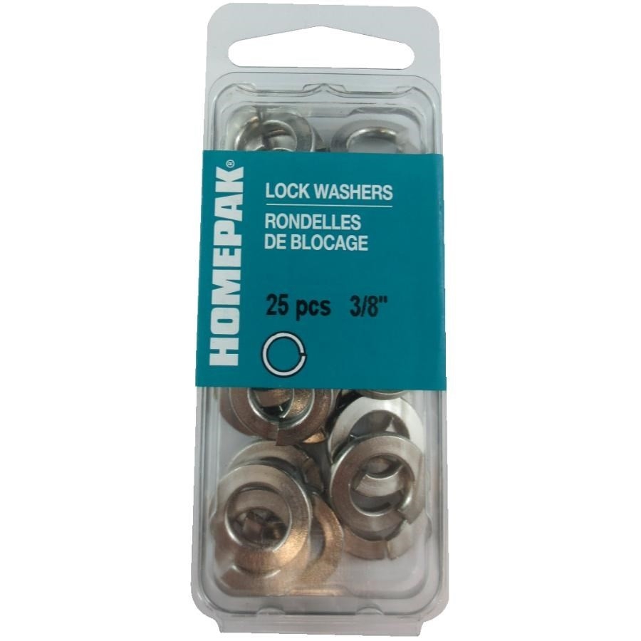 Paquet de 25 rondelles d'arrêt de 3/8 po en acier inoxydable 18/8