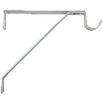 Support réglable de 10-1/2 po x 9 po pour tablette et tringle, blanc