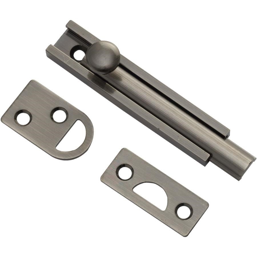 Verrou de surface en nickel antique de 3 po