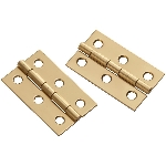 Paquet de 2 charnières moyennes de 2 po x 1-3/16 po, laiton