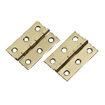 Paquet de 2 charnières larges de 2 po x 1-3/8 po, fini laiton
