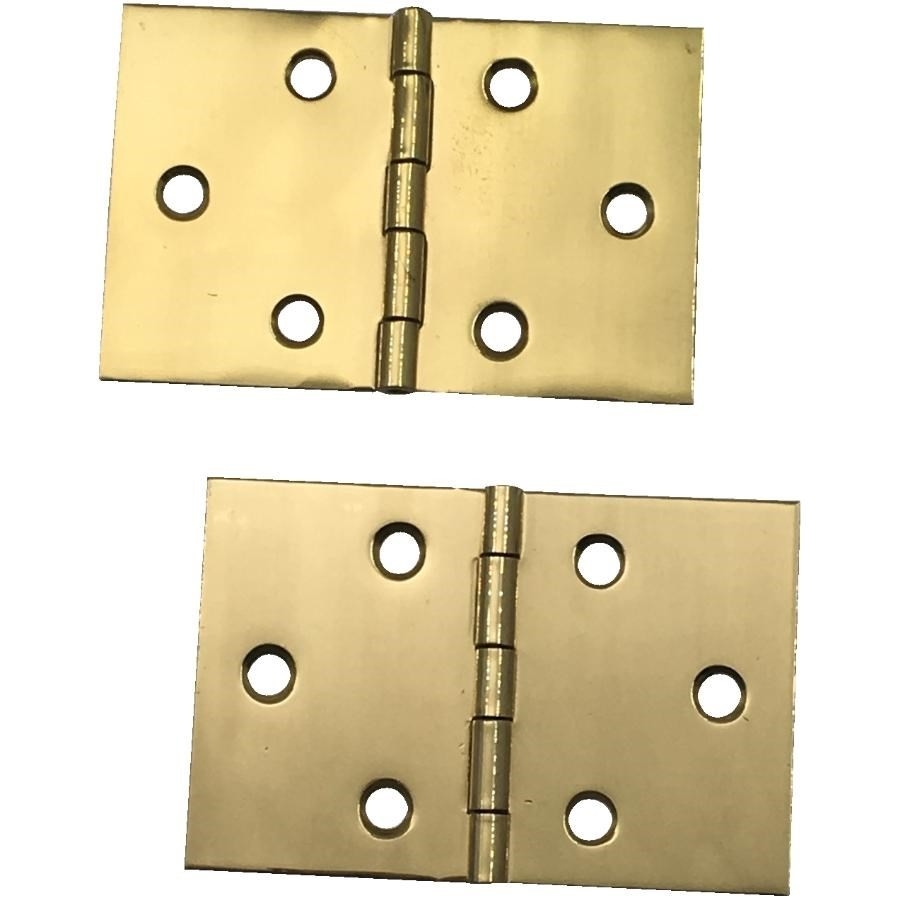 Paquet de 2 charnières à bureau de 2 po x 3-1/16 po en laiton