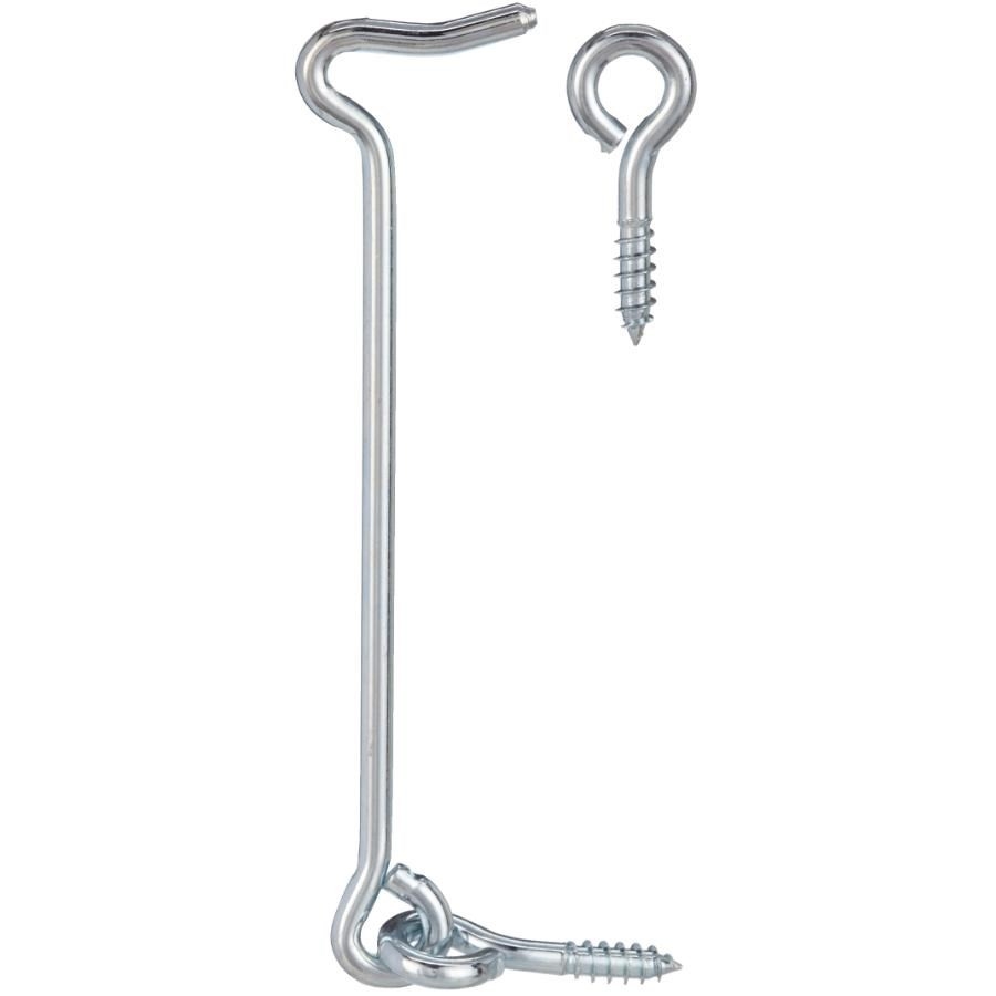 Crochet de 6 po et oeillet en zinc pour barrière