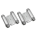 Paquet de 2 charnières à ressort à double fonction, chrome