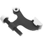 Butoir de porte réglable robuste, noir