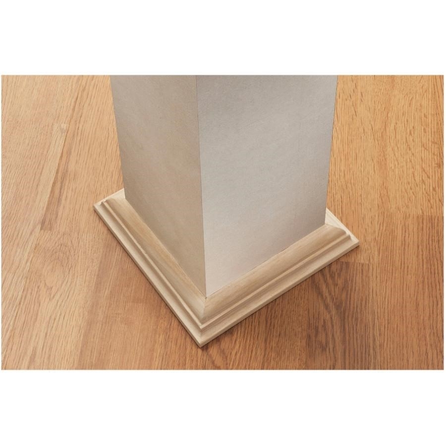 Couvre-poteau carré de 5-1/2 po x 8 pi en MDF, avec garniture