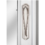 Contre-porte en aluminium blanc de 34 x 80 po avec fenêtre complète, ouverture à gauche