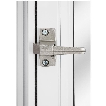Contre-porte en aluminium blanc de 34 x 80 po avec fenêtre complète, ouverture à gauche