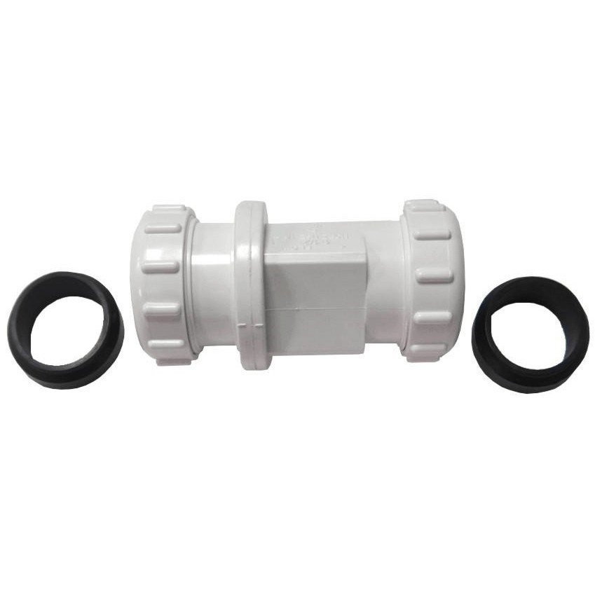 Clapet antiretour à compression de 1-1/4 po à1-1/2 po en PVC