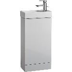 Meuble-lavabo Rylee blanc lustré de 16 po à 1 porte