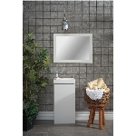 Meuble-lavabo Rylee blanc lustré de 16 po à 1 porte