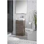 Meuble-lavabo Rylee gris de 16 po à 1 porte