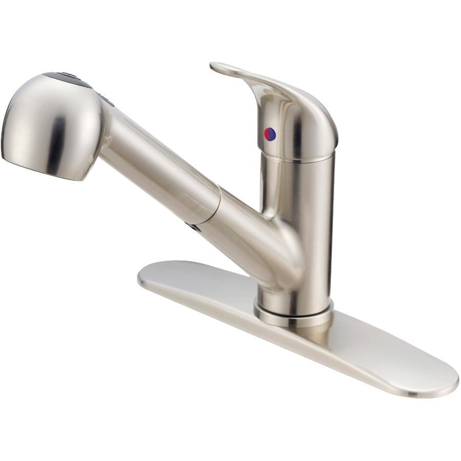Robinet rétractable Oralie, nickel brossé