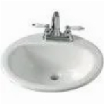 Lavabo de comptoir Vienne blanc de 19 po x 8-1/2 po