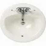 Lavabo de meuble-lavabo en porcelaine blanche de 20 po x 17 po 