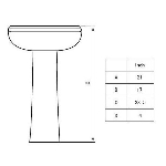 Lavabo sur pied blanc de 21 po x 17 po