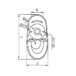 Toilette allongée isolée blanche de 4,8 L Cabot 16,5 po de hauteur