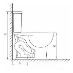 Toilette allongée isolée blanche de 4,8 L Cabot 16,5 po de hauteur