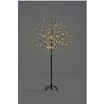 Arbre de 59 po sans feuille pour l'extérieur avec 200 lumières à DEL fonctionnant à l'énergie solaire