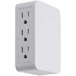 Adaptateur mural à 6 sorties et 3 fils avec branchement latéral