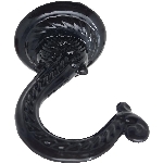 Crochets pivotant noir de 2-1/4 po pour plafond