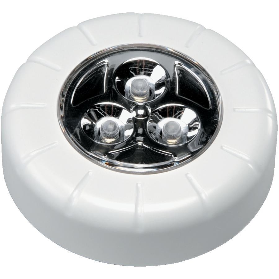 Lampe auto-adhésive DEL à pousser, blanc